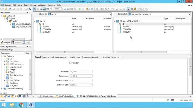 SAP HANA Academy: Data Services & HANA Service 08; Simple ETL Job
