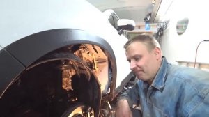 Шумоизоляция передних арок снаружи на Субару Форестер 5