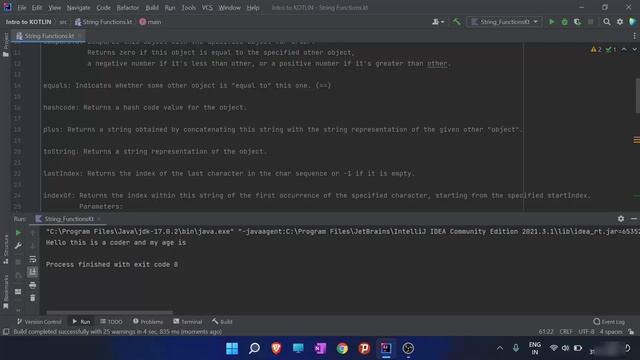 Kotlin Tutorial for Beginners - Kotlin String Function (With Example)