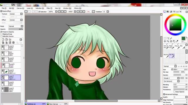 Paint tool sai: Commission on Chibi Drew смотреть онлайн