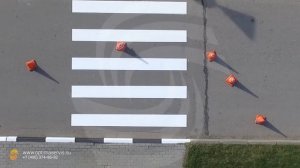 Разметка пешеходного перехода холодным пластиком — Сколково / Оптима Сервис
