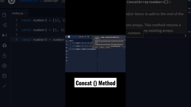 Concat() method in JavaScript ! 2022