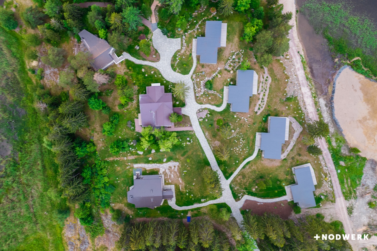 Построенные дома строительной компанией Nodwerk на территории апарт-отеля Кружево.