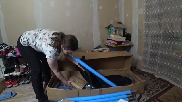 Жизнь в Сибирской деревне/Обычные будни деревенской семьи/Покупки на 17 тысяч/Купили батут.