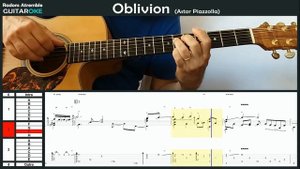 Oblivion - (Astor Piazzolla) - Roland Dyens - Guitar Tabs & Score