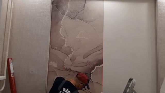 Поклейка фотообоев на флизелиновой основе. смотреть онлайн