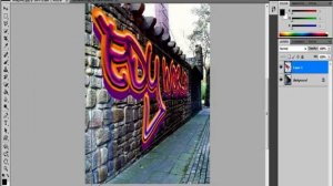 Tutorial Photoshop : How To Create Graffiti In Wall