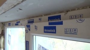 Штукатурка горизонтальных откосов окон Старый фонд