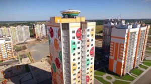 Микрорайоны ТДСК и строительные площадки. Съемка с высоты