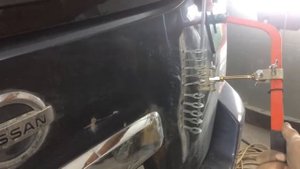 Как работает силовой рычаг для рихтовки авто/Кузовной ремонт