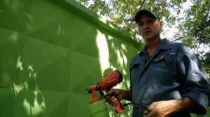 Покраска электрокраскопультом "Einhell".  Плюсы и минусы, разборка после покраски.