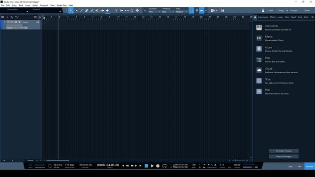 ستوديو ون خصائص المترونوم Studio one The metronome