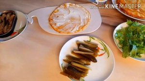 закуска БЛИНЫ СО ШПРОТАМИ