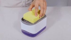 Дозатор-диспенсер кухонный и губка/ Дозатор для мыла и моющих средств