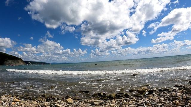 Архипо-Осиповка прохоровский пляж звуки моря теплый день волны прибой хорошее настроение