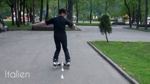 Слалом на роликах. Итэлиен