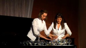 игра на бокалах. Шоу-дуэт "Магия бокалов"