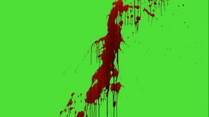 Футаж HD. Кровь льется на стену, хромакея