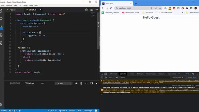 ReactJS Tutorial | Conditional Rendering | Part 16