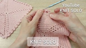 Простая обвязка края крючком. Knit Solo