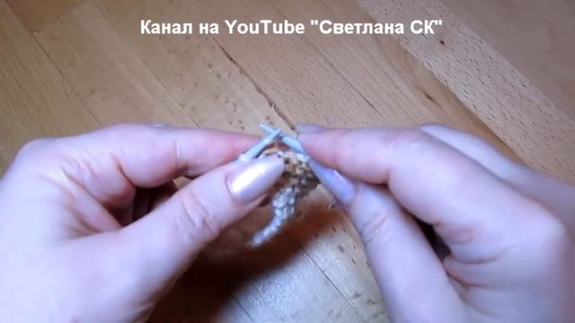 Шарф спицами Бактус  knitted scarf