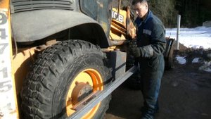 JCB. Как выровнять колёса на jcb