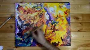 Нанесение лака на картину по номерам / Painting by nombers