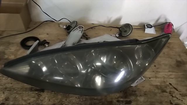 Тюнинг фар TOYOTA CAMRY V30 установка светодиодных Bi Led модулей