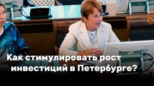 Как стимулировать рост инвестиций в Петербурге?