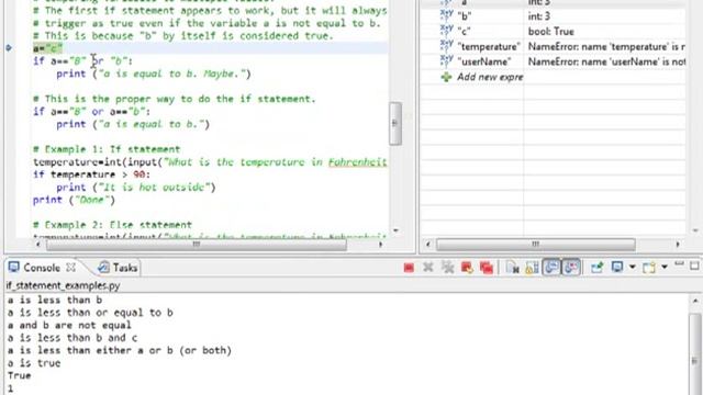 Chapter 3: If Statement Examples