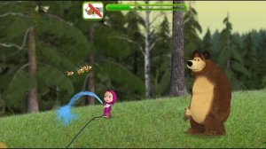 Маша и медведь игра построй катапульту с помощью ёлки