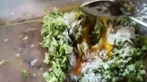 Оладьи кабачковые ,с капустой ,луком и сыром Белпер-кнолле.