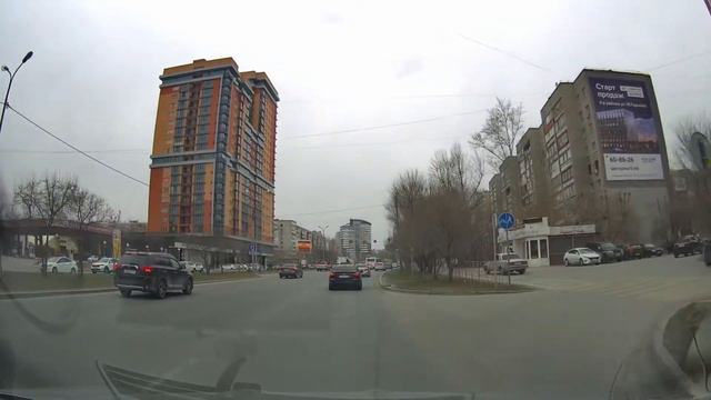 Движение по Тюмени с улицы Котовского до Заречного проезда/Traffic on the Tyumen city streets смотреть онлайн