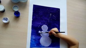 Рисунок "Снеговик" Рисуем снеговика. Рисование для детей. Учимся рисовать.#рисуютдети