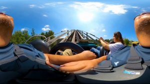 VR 360 Tonnerre 2 Zeus Roller Coaster On Ride Front Seat POV Parc Asterix 2023 08 17