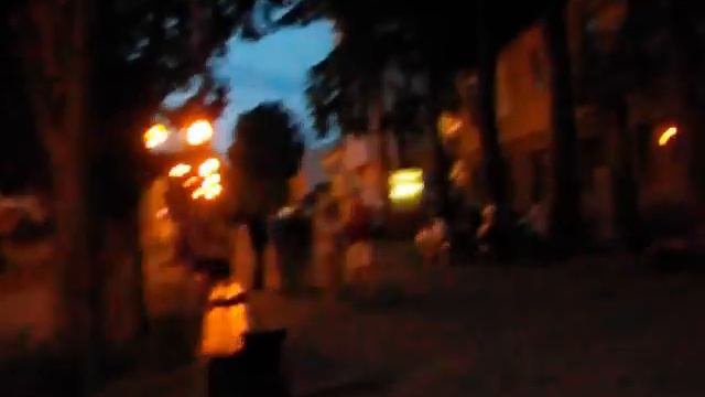 ночной Адлер аллея ночью.AVI