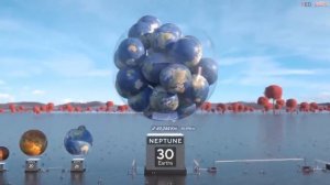 Масштаб объектов Солнечной системы. Сколько маленьких планет может поместиться внутри других планет