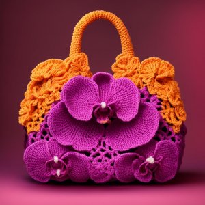 ВЯЗАНИЕ, СУМКИ С ОРХИДЕЯМИ ОТ НЕЙРОСЕТИ. ПОДБОРКА №1.