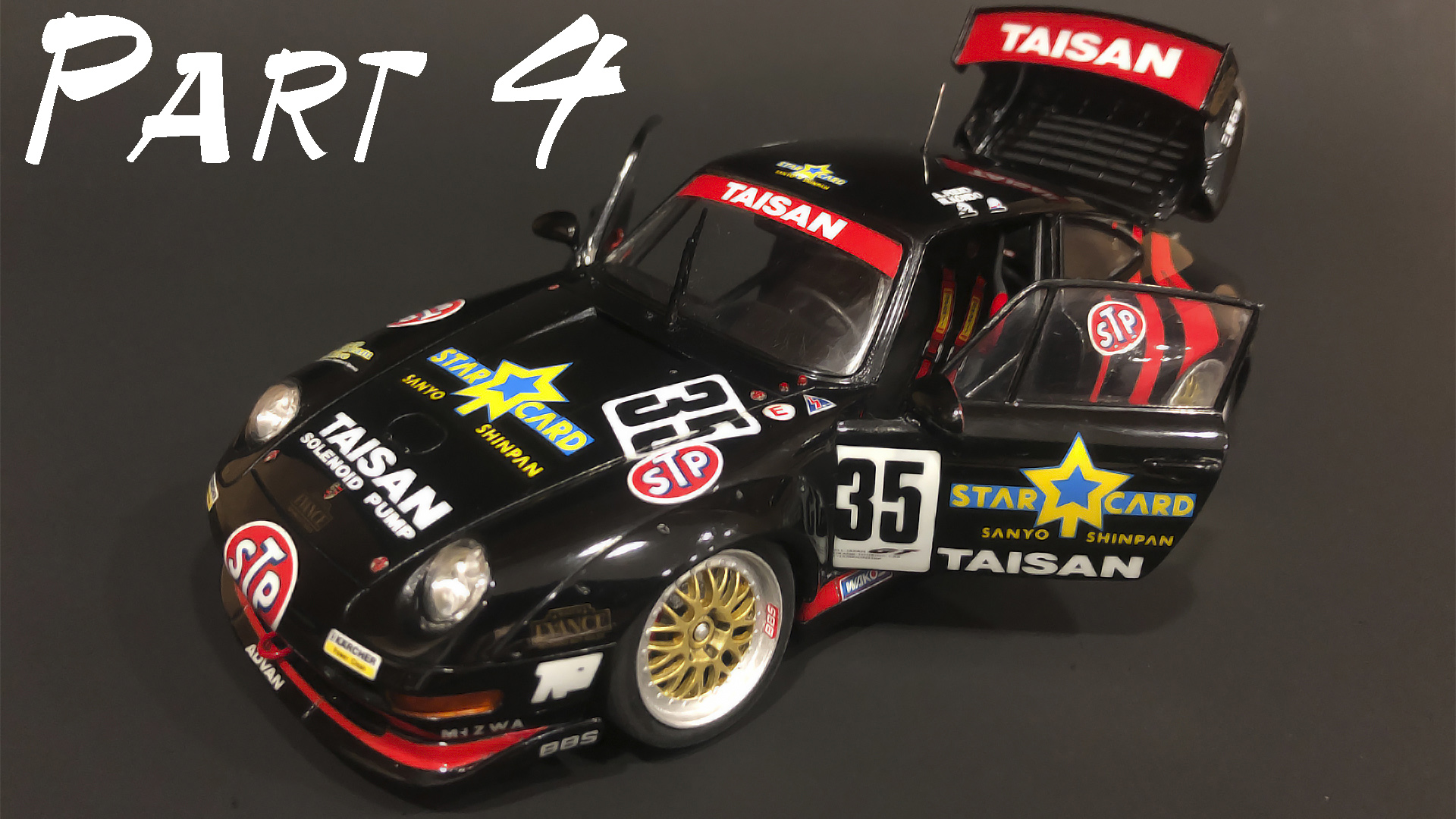 Сборка PORSCHE 911 GT2 1/24 часть 4