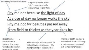 Analysis of 'Pity me not' by Edna St Vincent Millay