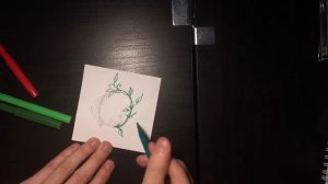 how to draw the contour of plants (как нарисовать кайму для имени из растений)