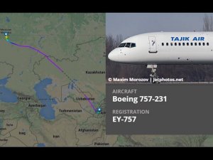 TAJIK AIR  Boeing 757 EY-757 | Moscow, Domodedovo ✈ Dushanbe (Tajikistan) 7J 630