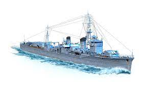 WoWS. Японский незаметный торпедный эсминец 7 ур., SHIRATSUYU.mp4