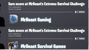 MRBEAST MAP CODE & Earn Score at MrBeast's Extreme Survival Challenge - Fortnite Quests