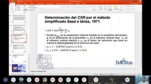 Webinar: Ej cálculo de asentamiento por licuación de suelos mediante el método de Seed and Idris