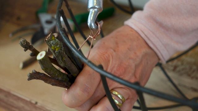 Wie macht man eine Holzschale/Blumenampel aus Ästen | Hanging Basket | DIY bowl out of twigs смотреть онлайн
