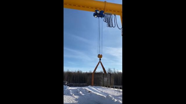 Испытания козлового крана WERKER г/п 10 т. смотреть онлайн