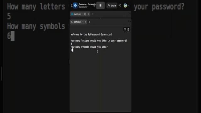 Password Generator project | Python Project | #codingrah #100DaysOfCode #python #100daysofpython