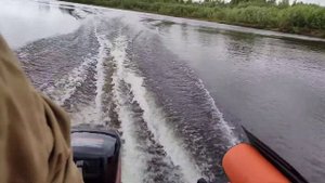 мотор Тохатсу 9,8 на лодке ПВХ АЛЬТАИР 360 загрузка 210кг.