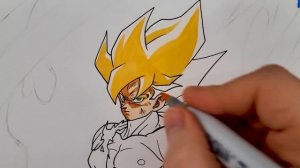 Drawing Son Goku, The Legendary Saiyan | Redraw fan's Drawing